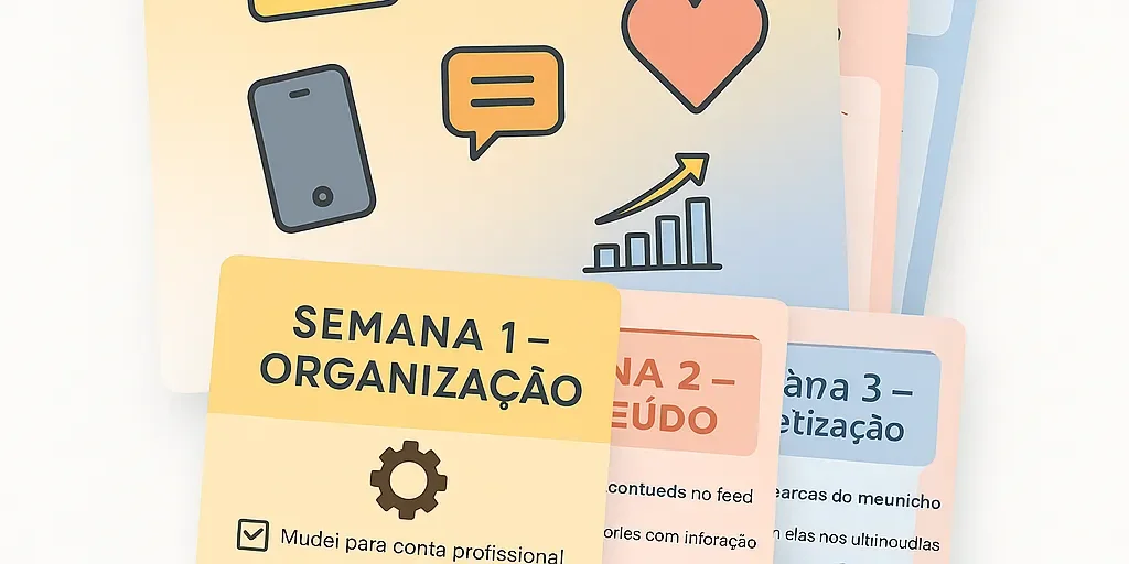 Planner Interativo para monetizar o Instagram: Roteiro de 30 Dias Para Criadores Iniciantes